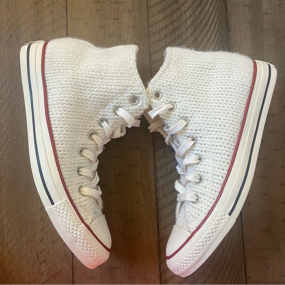 Converse chucks all star high top knit knitted sweater cable